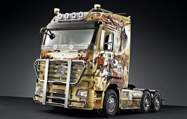 Mercedes, truck, mercedes-benz, 2660 ls, aktros, actros, truck n roll edition