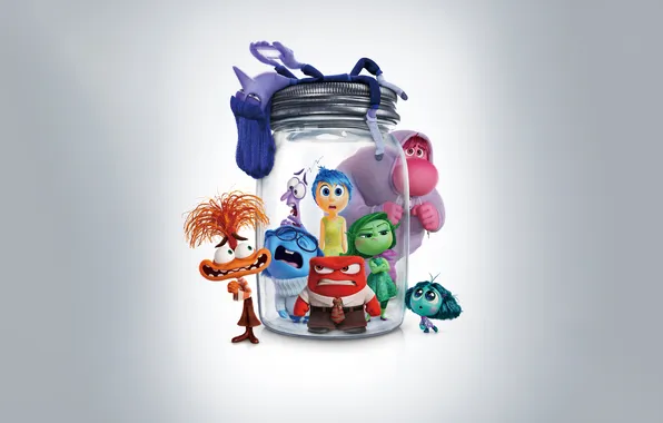 Background, cartoon, Bank, poster, characters, Inside Out 2, Puzzle 2