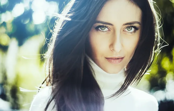 Eyes, look, girl, face, background, hair