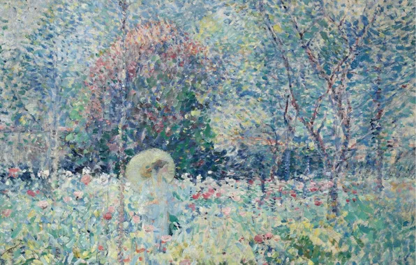 Landscape, picture, Umbrella, 1913, Karl Albert Buehr, Carl Albert FYR
