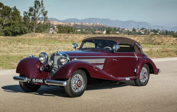 Picture Mercedes-Benz, Mercedes, convertible, the front, 540K, 1937, Cabriolet A