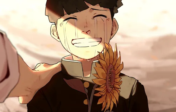 Sunflowers, flowers, Mob Psycho 100, Kageyama Shigeo, Mob psycho 100