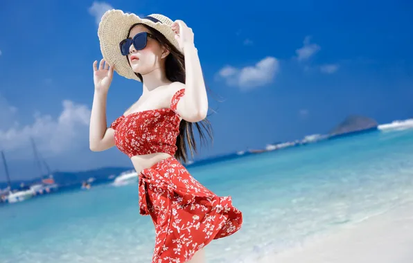 Picture summer, girl, Asian