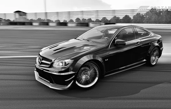 HDR, Mercedes, Benz, Drift, AMG, C Class, Game, Mercedes Benz C 63 AMG Coupe Black …
