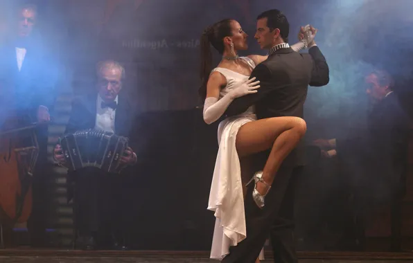 Dance, musicians, tango. man. woman