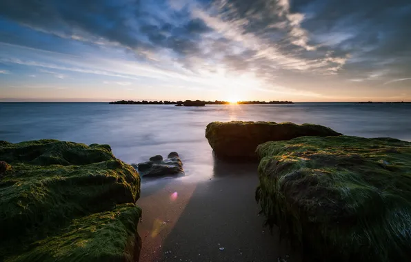 Sea, landscape, stones