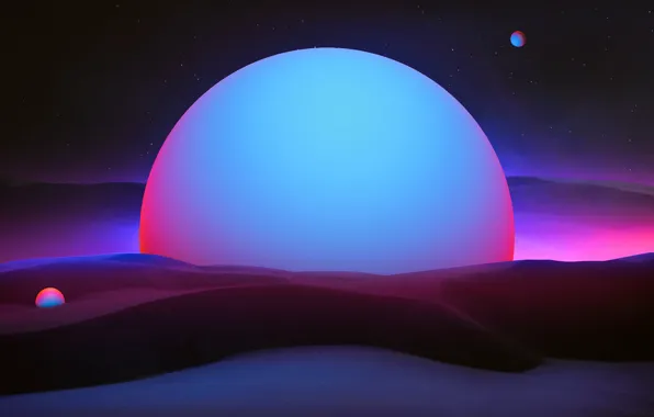 Music, Style, Ball, Fantasy, Horizon, Style, Dunes, Illustration