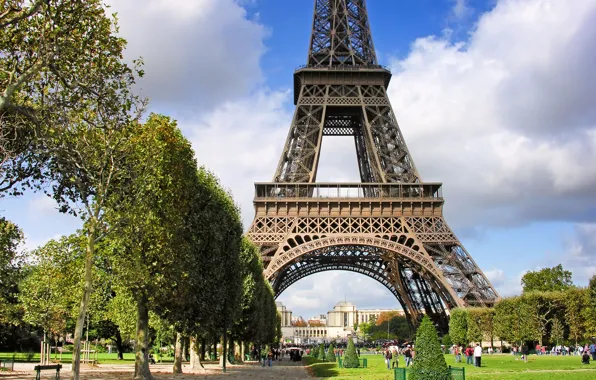 Eiffel tower, Paris, architecture, France, paris, france, The field of Mars