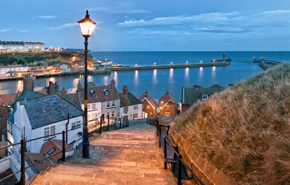 Picture sea, the sky, lights, lighthouse, England, home, pierce, lantern
