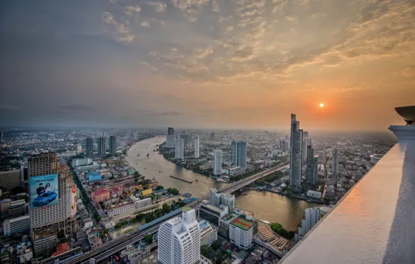 The city, morning, Thailand, Bangkok, the view from the top