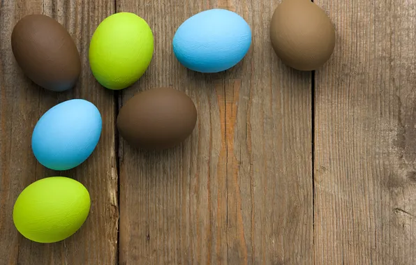 Colorful, Easter, wood, spring, Easter, eggs, decoration, Happy