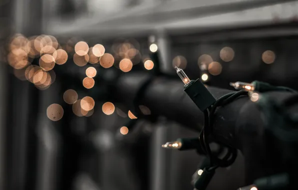 Holiday, street, garland