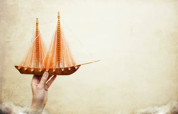 Hand, Ship, wooden