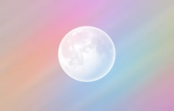Pink, the moon, color, round, minimalism, minimal, moon, circle