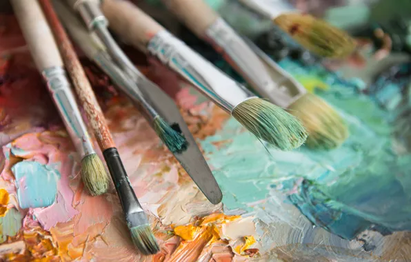 Picture art, paintings, creativity, brushes