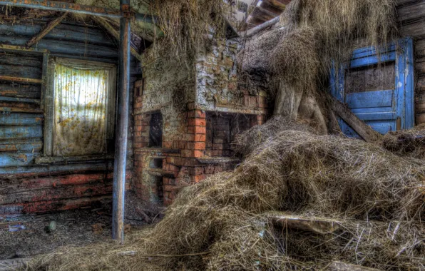 HDR, Village, The ruins, Abandoned house