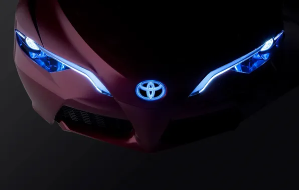 Lights, view, neon, Toyota