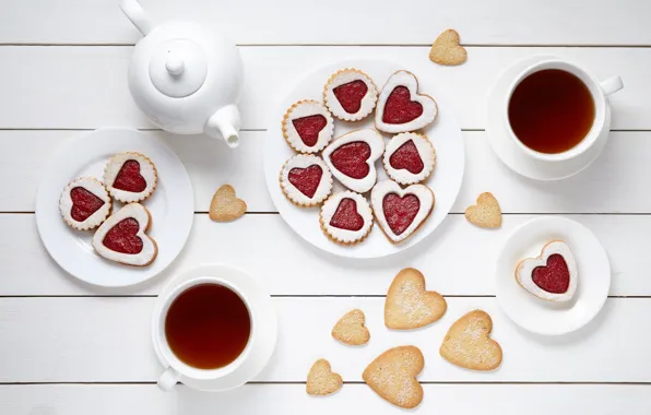 Heart, food, valentine's day, breakfast