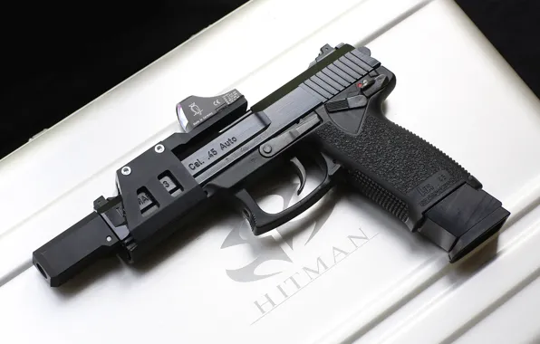 Gun, weapons, box, Heckler &amp; Koch, Mark 23