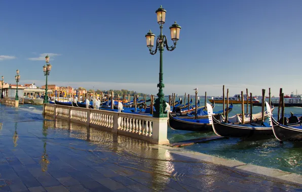 Lights, Italy, Venice, Italy, gondola, Venice, Italia, Venice