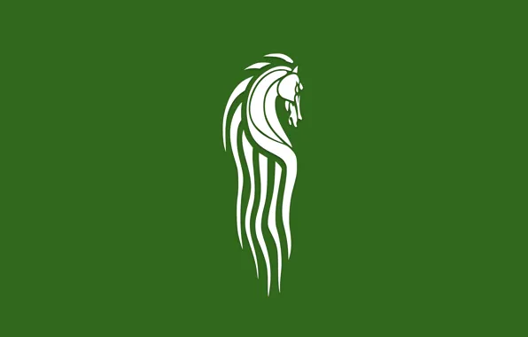 Green, flag, The Lord Of The Rings, flag, Rohan, Rohan, horse, Tolkien
