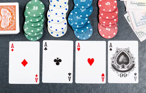 Card, chips, poker