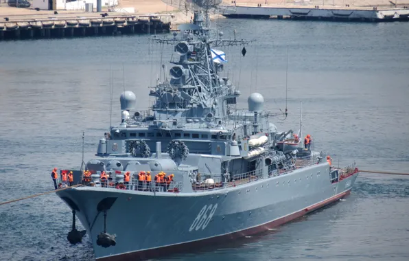 Picture ship, Sevastopol, guard, inquisitive