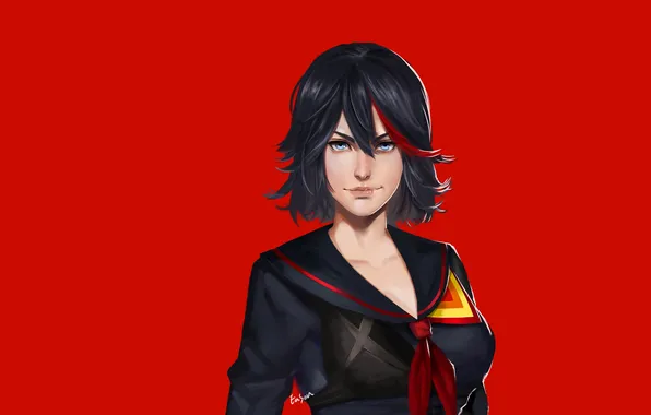 Girl, minimalism, form, Matoi Ryuuko, Kill La Kill