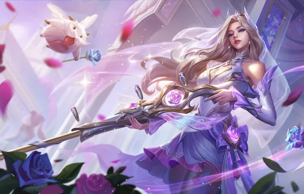 Flower, crystal, weapons, magic, the demon, game, character, long hair