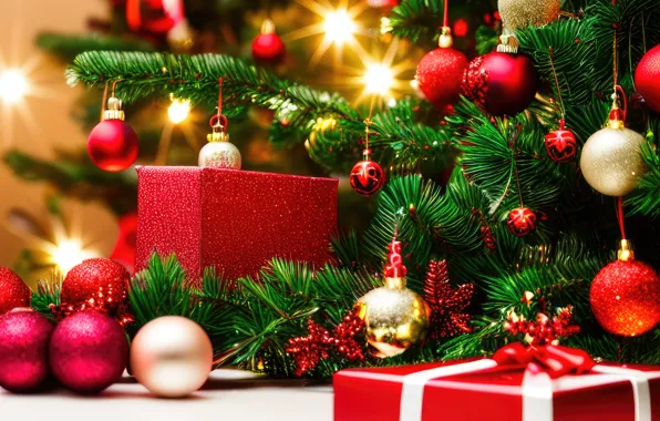 Balls, Christmas, New year, herringbone, AI art, neural network
