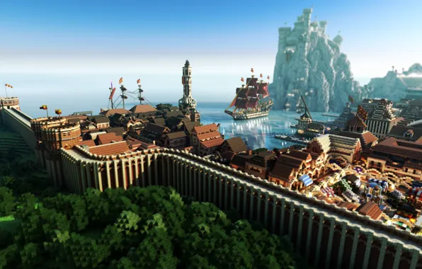 minecraft city wall