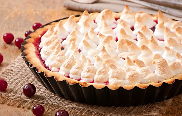 Cherry, pie, meringue