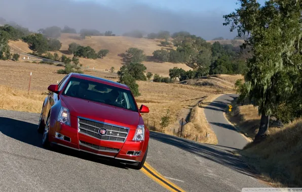 Road, Cadillac, 2008, red, GTS