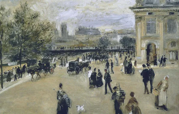 Picture, the urban landscape, Institute. Naberezhnaya Malakeh, Pierre Auguste Renoir, Pierre Auguste Renoir