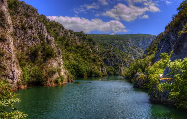 Mountains, nature, lake, Macedonia, Skopje, Lake Matka