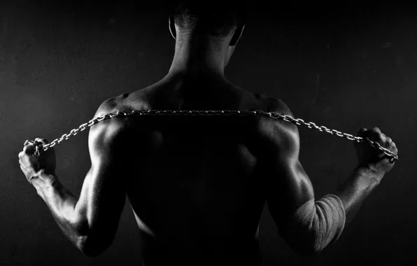 Picture power, chain, male, shoulders