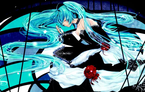 Picture girl, flowers, anime, art, vocaloid, amano yue, cantarella