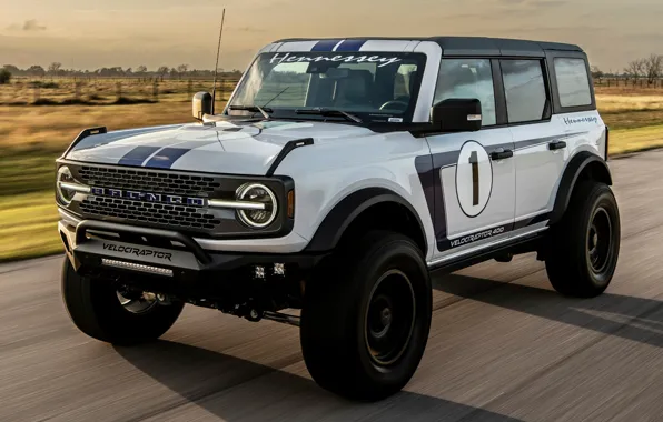 Picture road, movement, SUV, SUV, exterior, Hennessey Performance, Hennessey VelociRaptor 400, Bronco Wildtrack