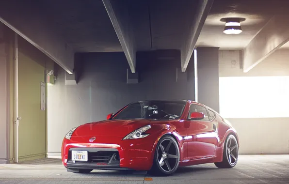 Red, Nissan, 370z