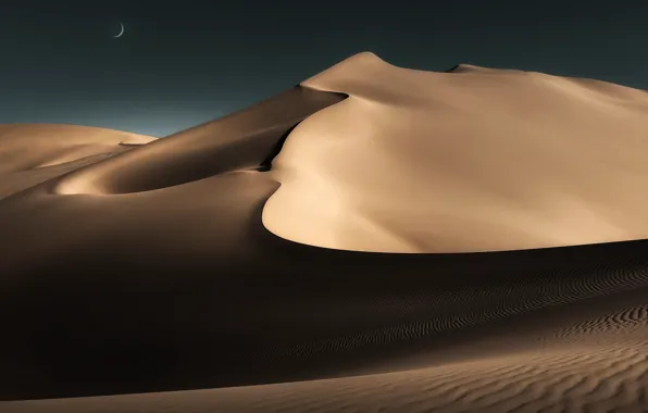 Picture desert, The moon, moon, desert, Faisal ALnomas