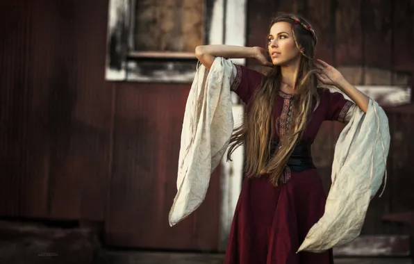 Girl, pose, background