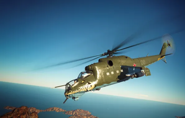 Picture Crocodile, War Thunder, MI-24D