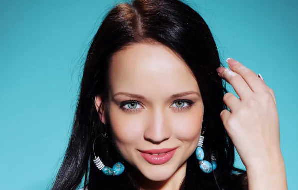 Picture look, model, earrings, hairstyle, Angelina Petrova