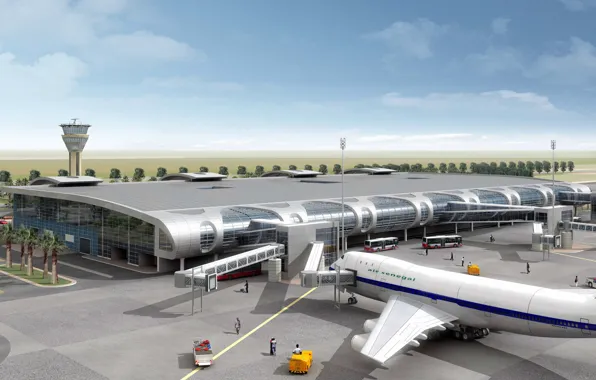 Design, airport, dakar, air senegal, airside