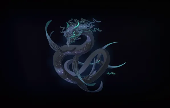 Figure, Dragon, Style, Background, Fantasy, Dragon, Mythology, Art