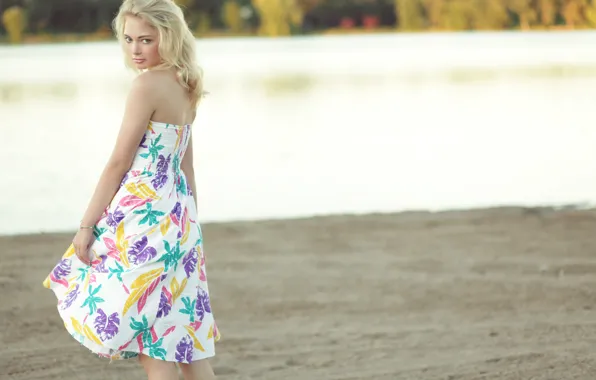 Girl, dress, blonde, Hannah Duggan