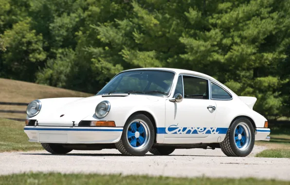 Picture white, supercar, Porsche, Porsche 911, Coupe, Carrera, 1972, Carerra