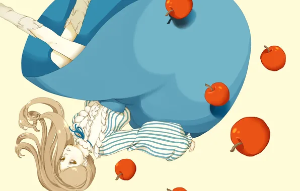 Girl, apples, drop, Mawaru Penguindrum, Takakura Himari