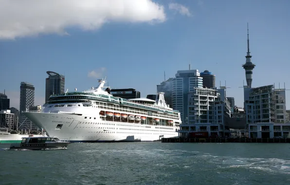 Photo, ship, New Zealand, cruise liner, Port of Auckland