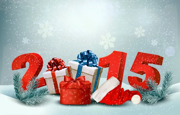 Picture New Year, gifts, New Year, Happy, 2015